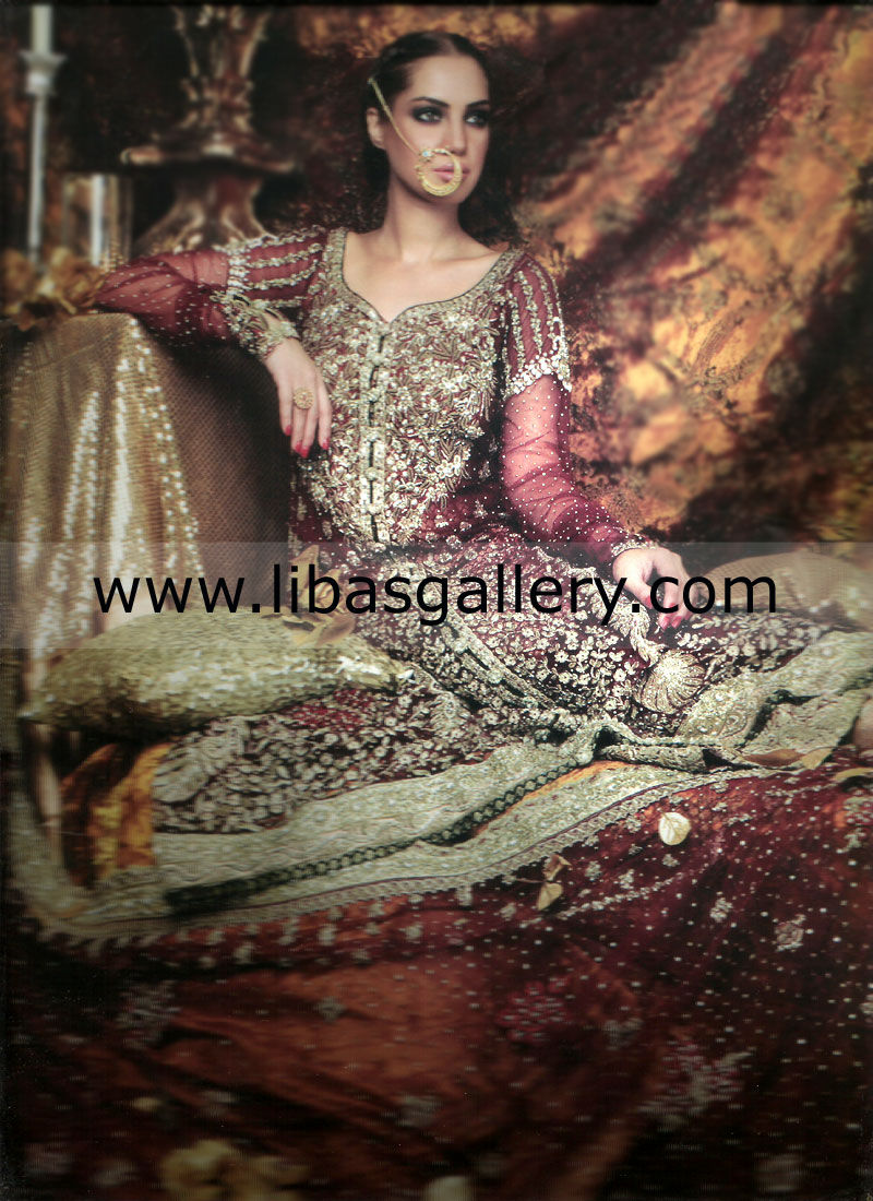 Shop Online Elan Wedding Bridal Collection Elan Wedding Bridal Sharara Designs 2014 Collection Pakistani Designer elan by khadija shah New York,Hicksville, NY