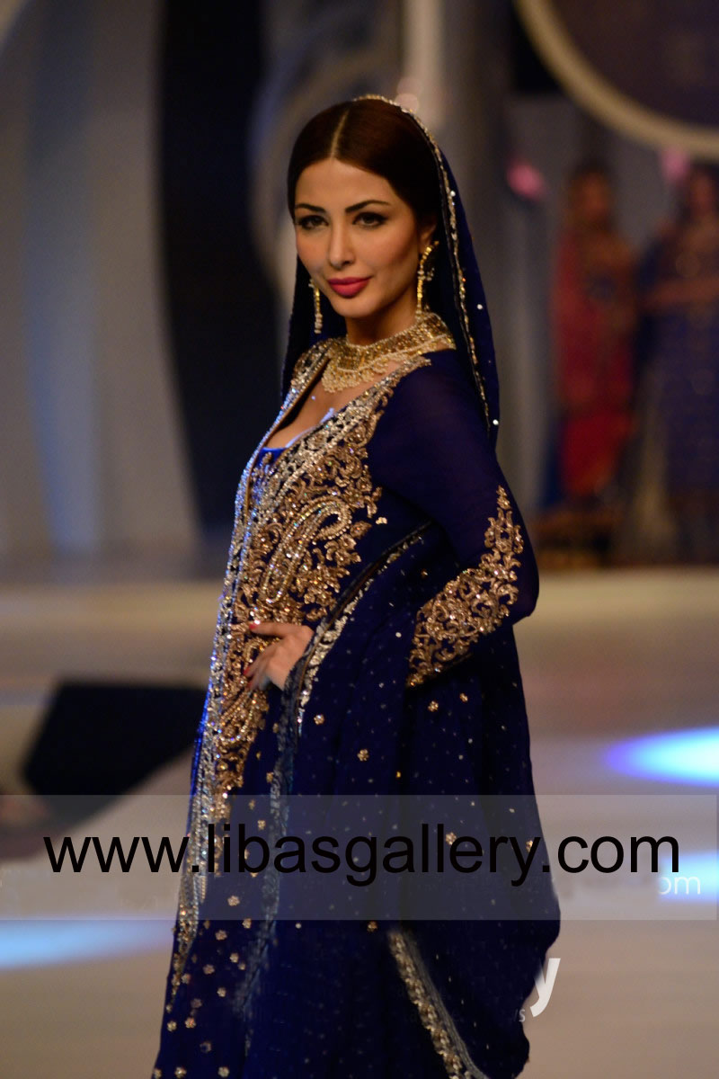 Cobalt blue Mirana Bridal Dresses