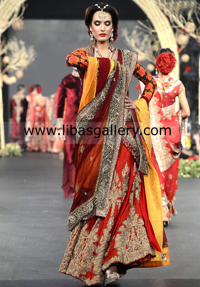 Traditional Red Audriyana Bridal Wear 2014