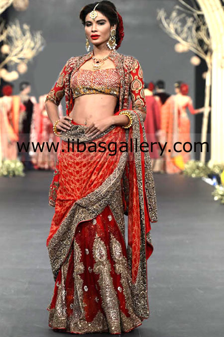 Fire Red Tarina Bridal Wear