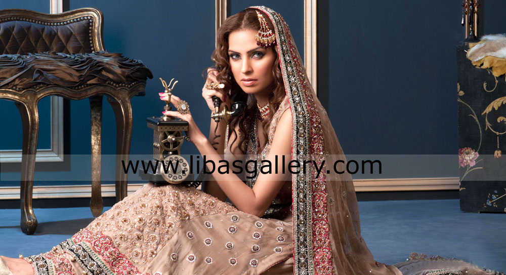 Pakistani Wedding Dresses Pink Tea