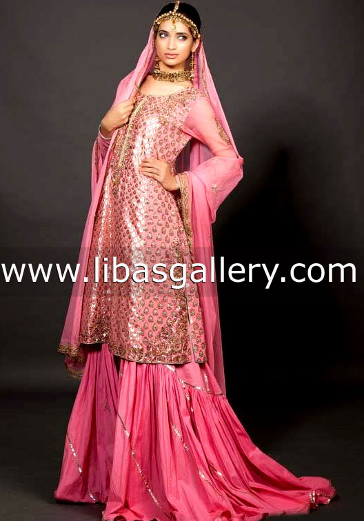 Shop the latest couture wedding dresses by Fahad Hussayn, Respectively Designer Fahad Hussayn Couture Latest Bridal Dress, Fahad Hussayn Couture Pakistani Wedding Lehenga  Sharara, Gharara, Styles 2014