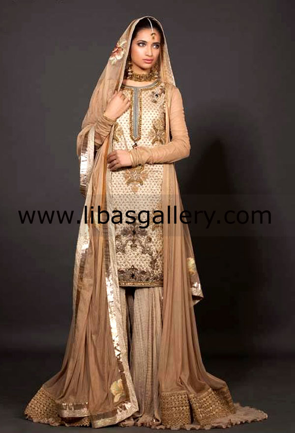 Tan Beige Bridal Wear 2014