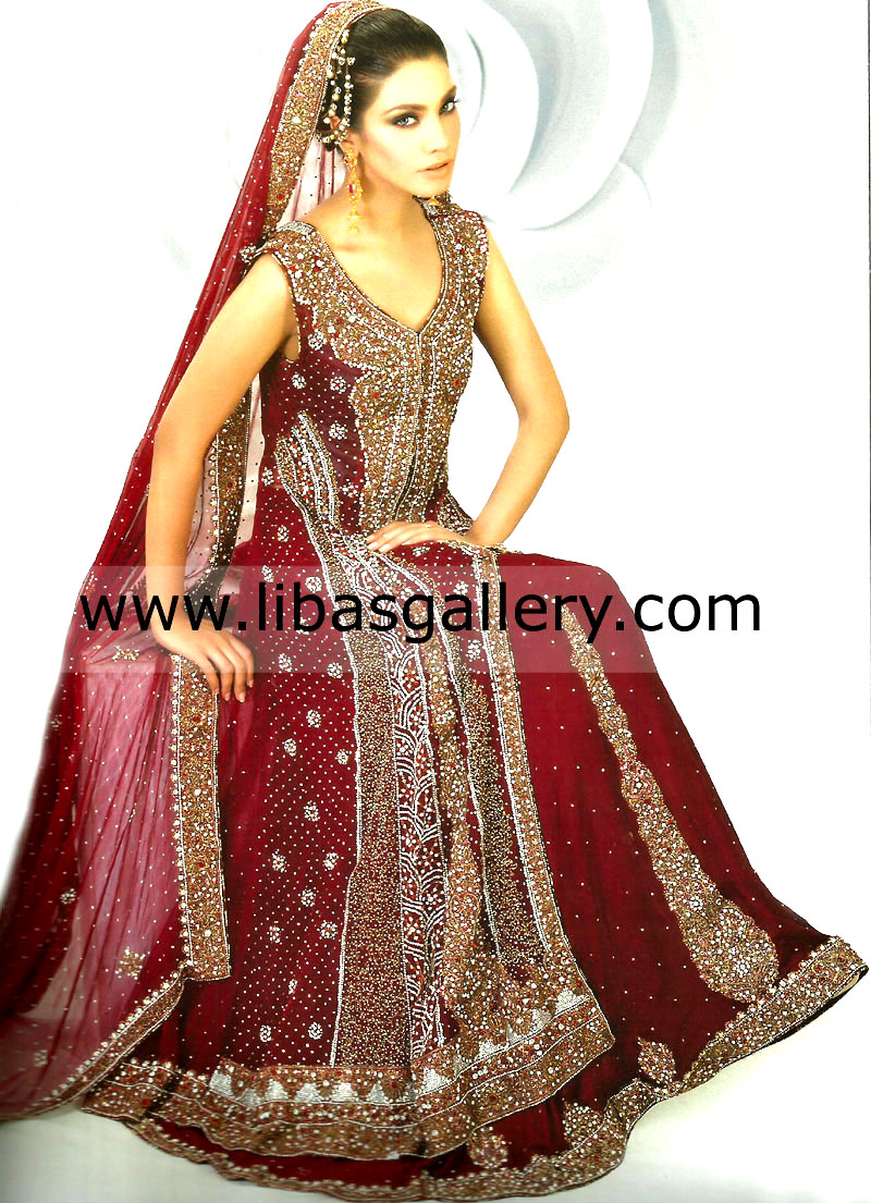 Maroon Neena Bridal Wear 2014