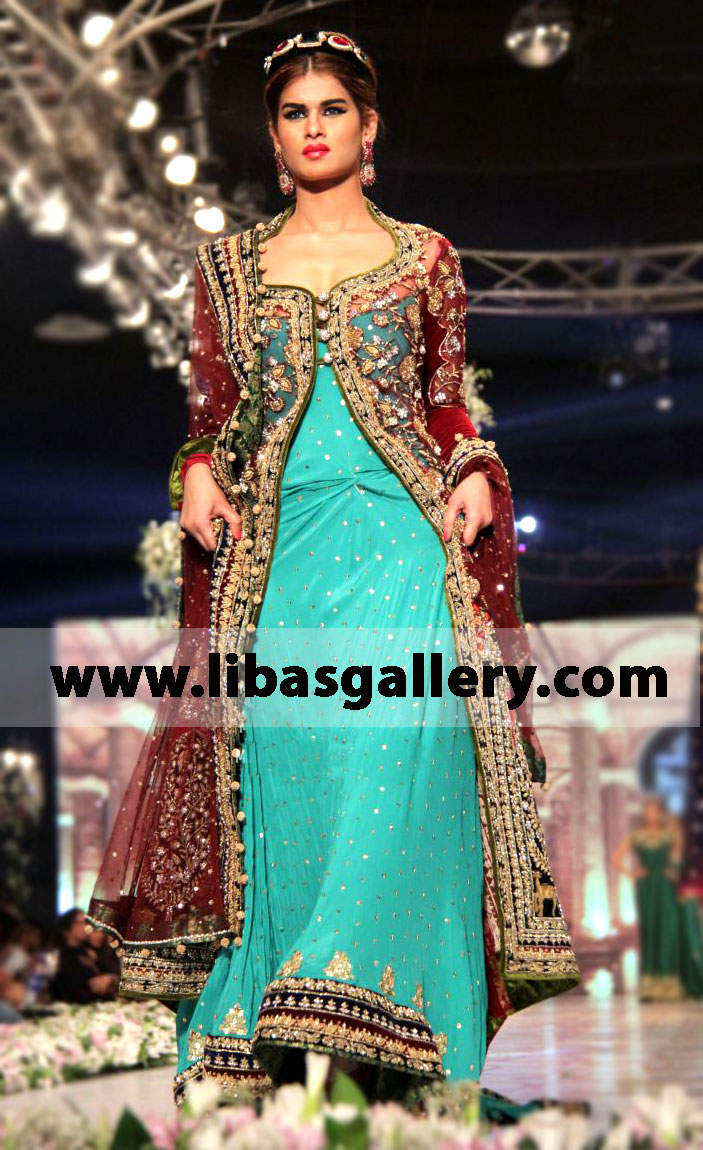 New Bridal Dress Designs 2014 By TABASSUM MUGHAL Collection At Pantene Bridal Couture Week 2014, Tabassum Mughal Haute Couture in Texas, Illinois and Virginia, USA