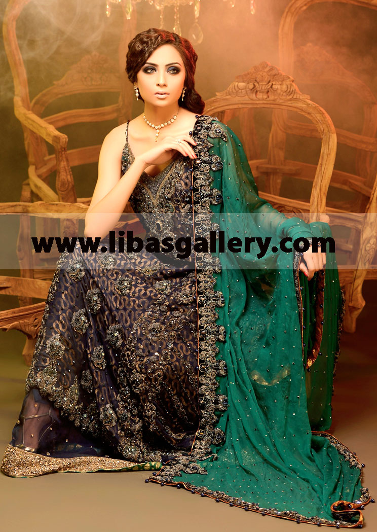 Blue Cheville New Bridal Dress