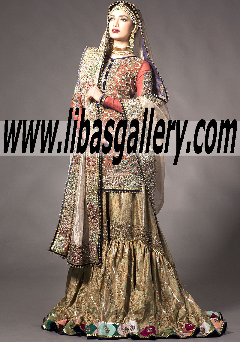 Designer Fahad Hussayn Bridal Collection Online with Price Latest Bridal Collection at Affordable Prices. Shop the Entire Collection wedding gharara, bridal gharara, Indian gharara and traditional lucknow gharara Collection UK USA Canada Australia Saudi A