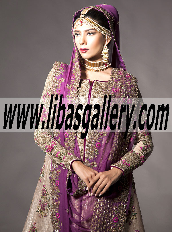 Fahad Hussayn Designer Sharara Anarkali Suits Online 2014-2015 Buy Online Sharara Bridal Anarkali Suits 2014-2015 Gayan Collection Pakistani Bridal Dresses in Sydney, Melbourne and Brisbane, Australia