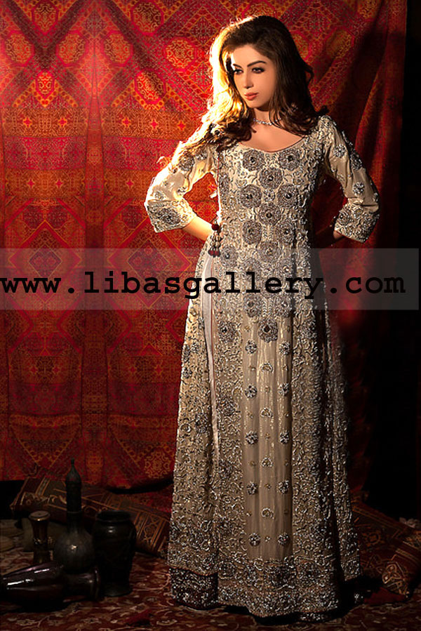 Sparkling Bridal Wear Pakistan Anarkali Style Gown Bridal Wear Online shop in UK USA Canada Australia