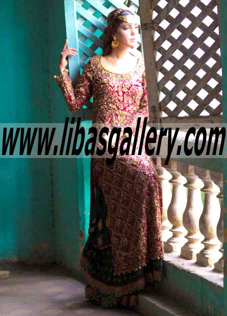 Dark Carmine Elsa Bridal Wear