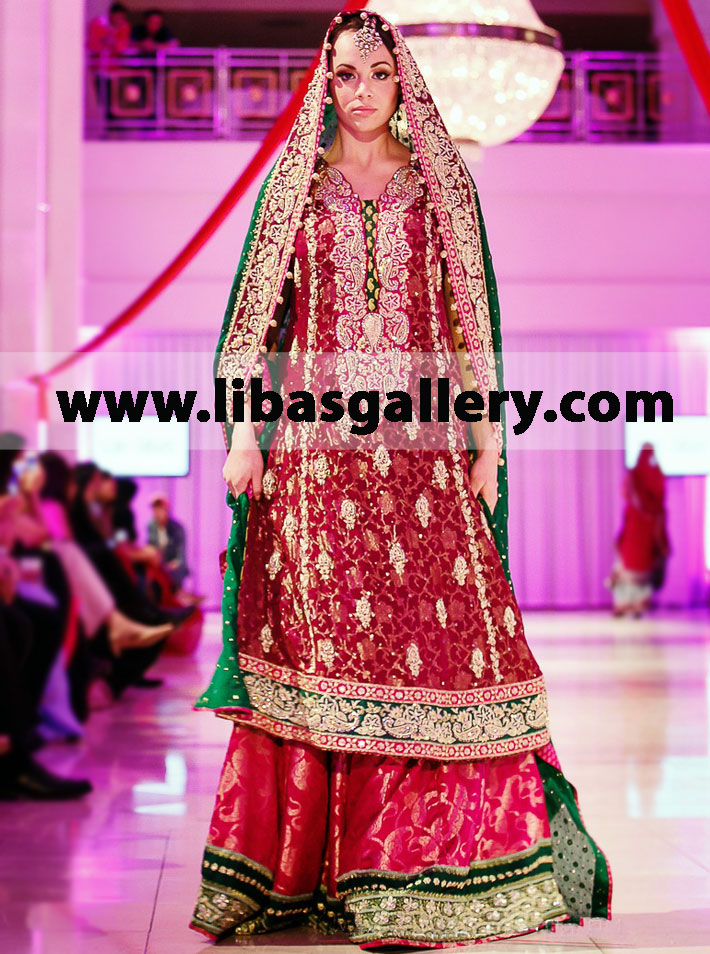 Wedding Dresses 2014 by Designer Sana Abbas IBFJW 2014 Buy Online Ready-made Bridal wear Salwar Kameez and Custom-made Designer Bridal Dresses Pakistani Suits 2014 on in Retail and Wholesale Prices