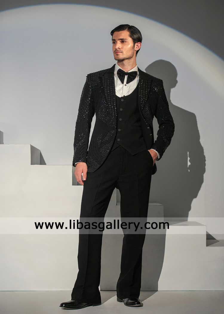 tuxedo suit black for weddding