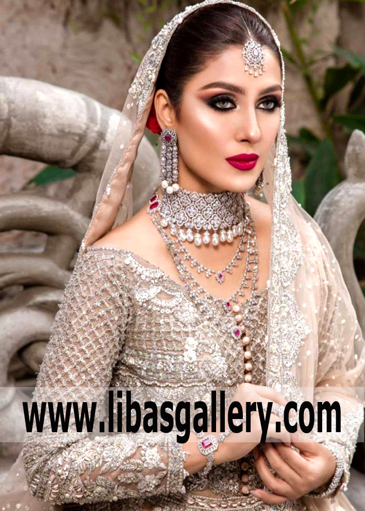 Silver Fuchsia Allene amazing jewellery sets for wedding hand made jewellery for your loving daughter nikah valima Jeddah Dammam Saudi Arabia