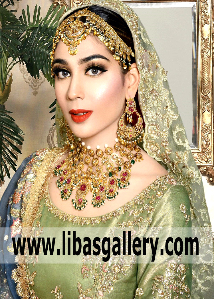 925 sterling silver Chandi gold plated jewellery set for wedding beautiful earrings choker matha patti UK USA Dubai