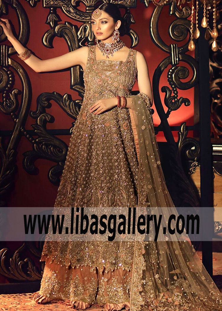 Pakistani Bridal Lehenga Aisha Imran Latest Bridal Lehenga Gown Collection London, Manchester, Birmingham, Sheffield