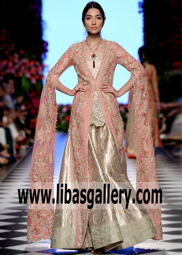 Designer Bridal Sharara Collection Faraz Manan PFDC Bridal Couture Week 2019 USA, Canada, UK, Australia