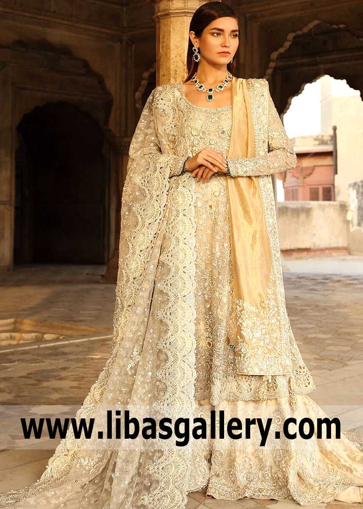 Royal Class Pale champagne Lehenga Bridal Dress for Modern Brides