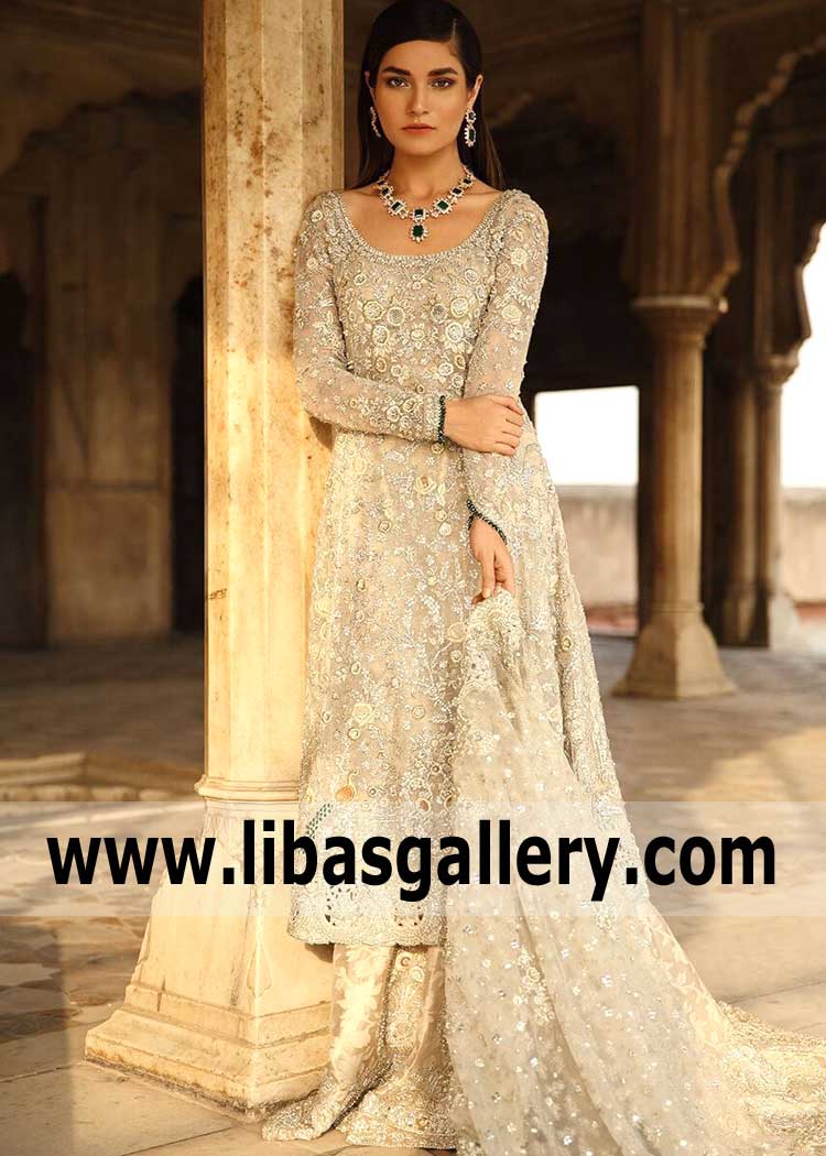 Royal Class Pale champagne Lehenga Bridal Dress for Modern Brides