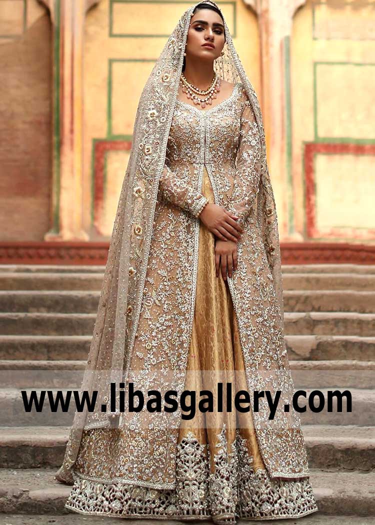 Super Stunning Beige Bridal Dress for Valima and Special Occasions