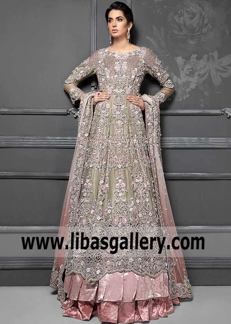 Gorgeous Swarvoski Embellished Wedding Dress for Wedding and Reception