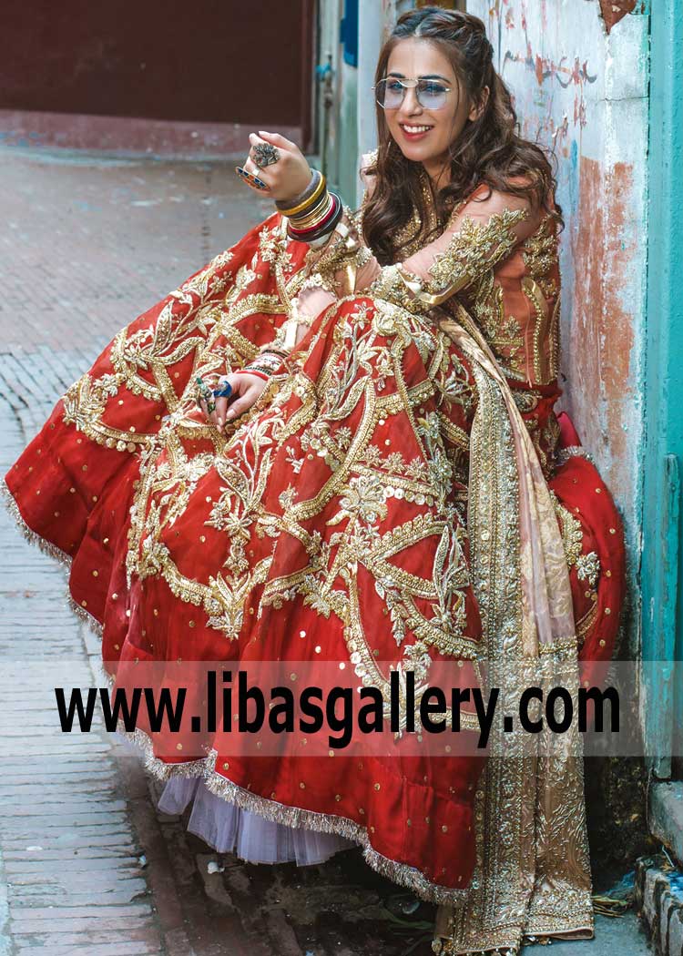 Most Modern Luxurious Red Bridal Lehenga Embellishments That Brides Love