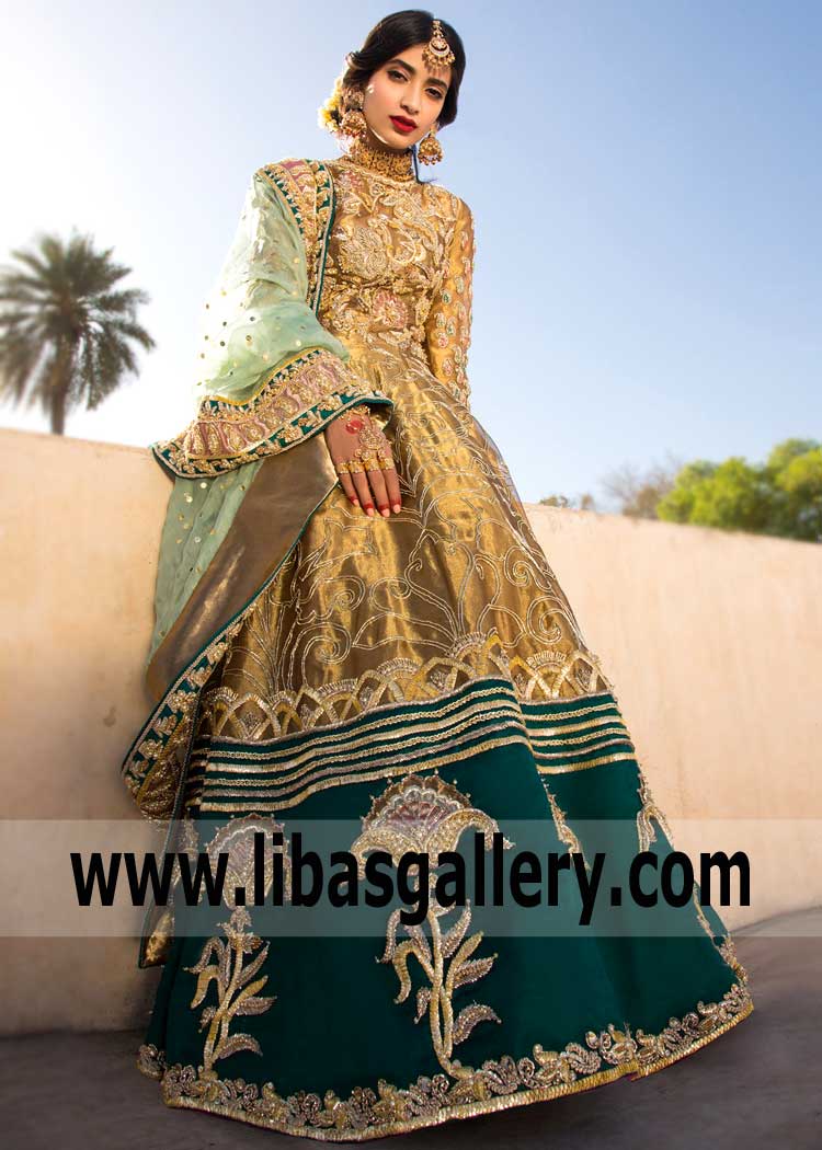 Forever Chic Bronze Gold Floor Length Anarkali That Make Our Heart Flutter