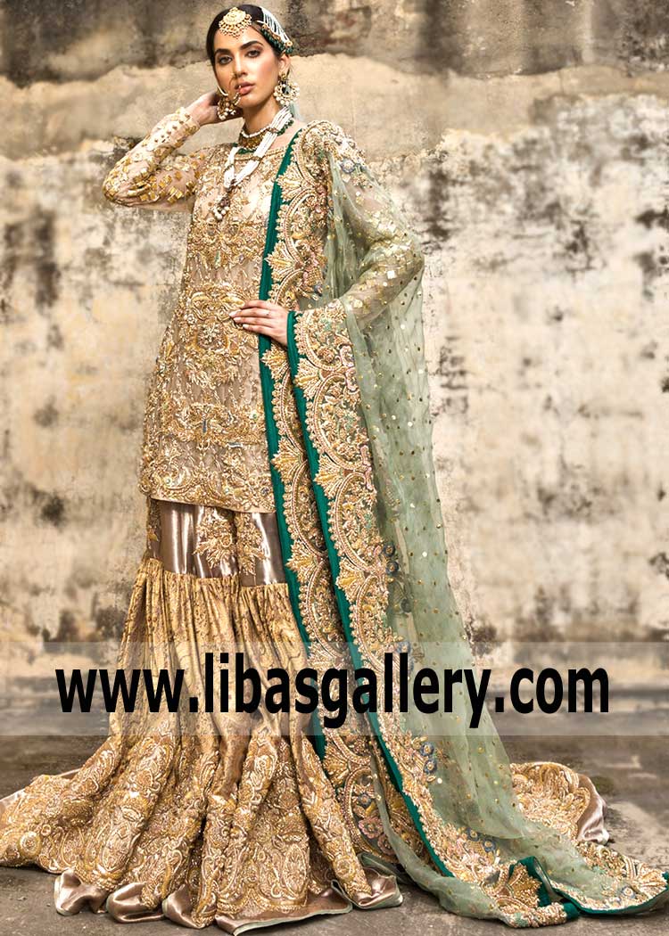 A Picture Perfect Gharara Silhouette for A Picture Perfect Bride