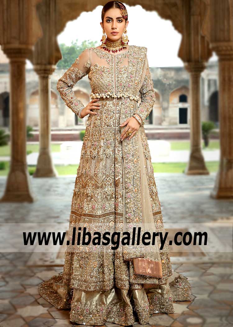 Glorious Dusky Brown Bridal Wear for Valima or Reception