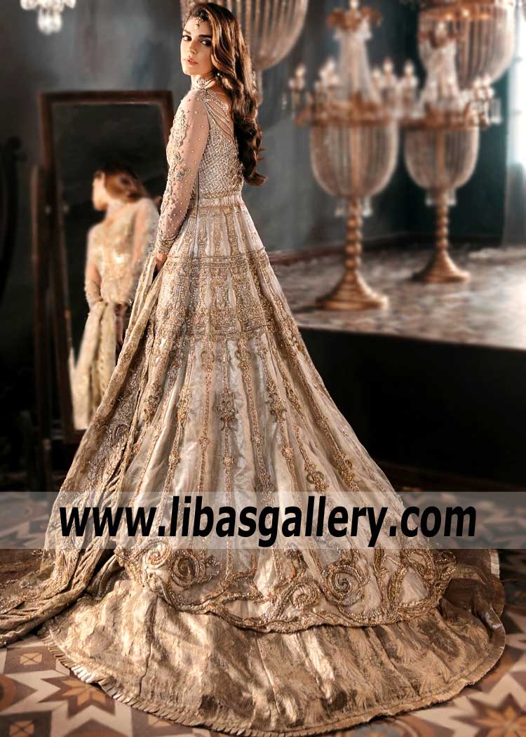 Outstanding Pakistani Designer Anarkali Dress for Special Events
