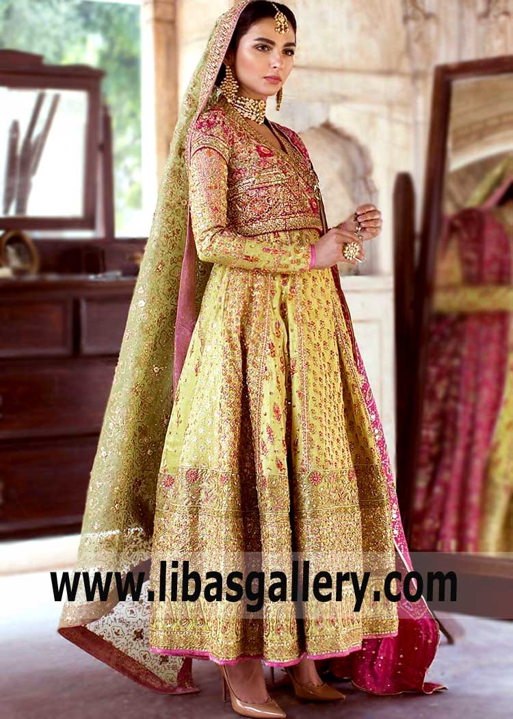 Farah Talib Aziz Birdal Angrakha Pakistani Wedding Angrakha Nelson UK Designer Angrakhas