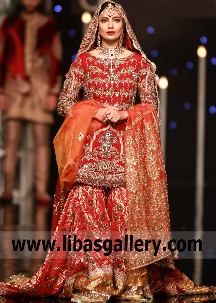 Pakistani Bridal Gharara Salisbury London UK Latest Bridal Gharara Collection