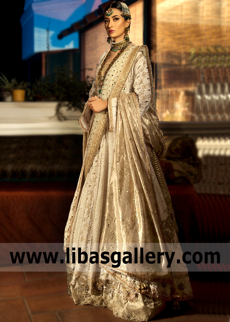 Embroidered Chiffon Bridal Lehenga for Wedding and Festivals