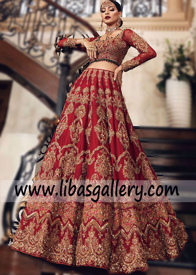 Versatile UROOS-E-KHAAS Bridal Lehenga Choli Hand Embellished Dress