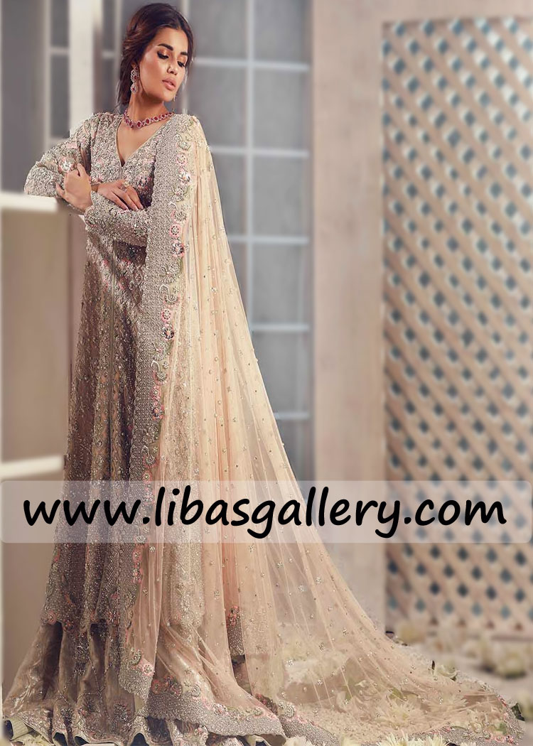 Elegant appeal glamorous handcrafted breathtaking bridal collection Nikah Walima