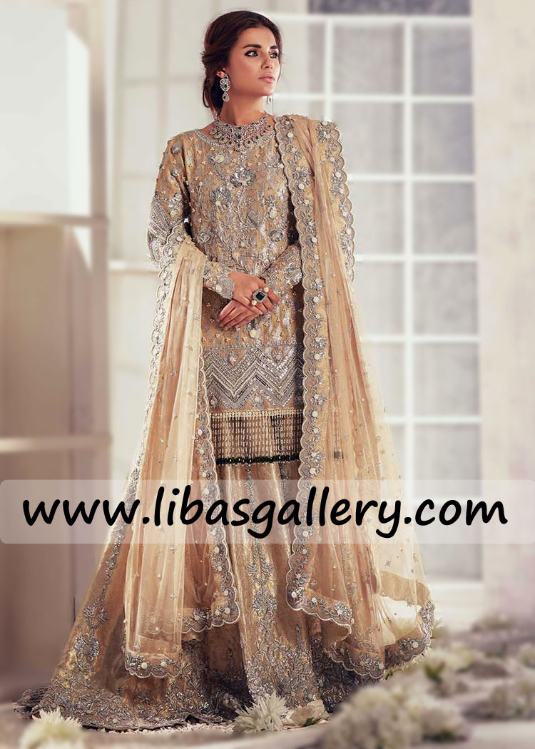 Royal and regal collection ideal choice bridal dress handcrafted for Nikah Walima
