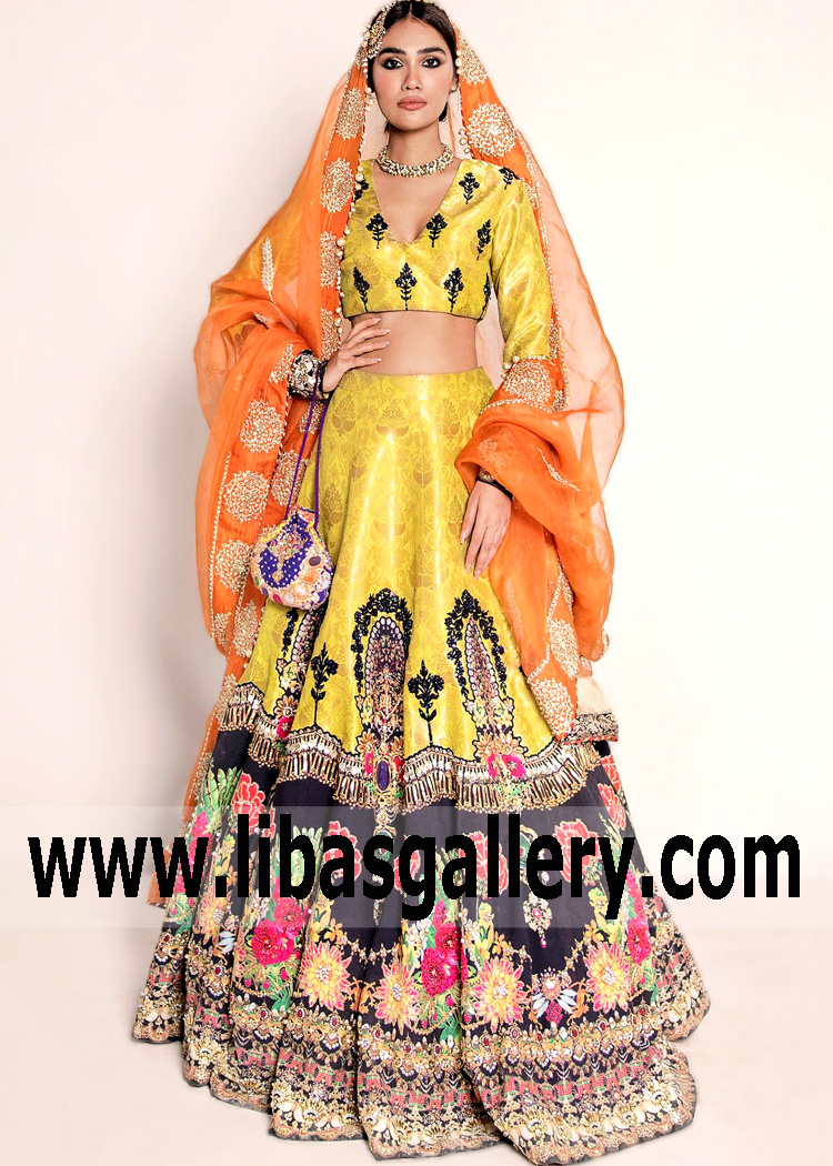 Arylide Yellow Carnation Lehenga