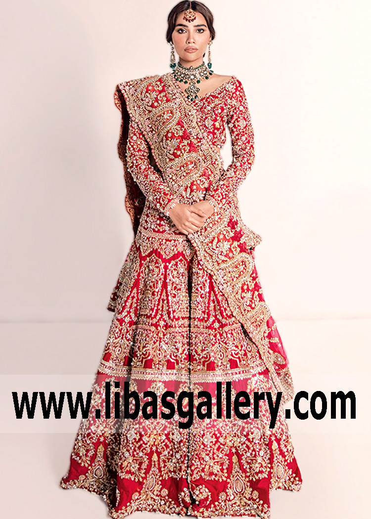 Designer Bridal Lehenga Designs Jersey City New Jersey NJ USA Boutique Ali Xeeshan Bridal Couture Lehenga