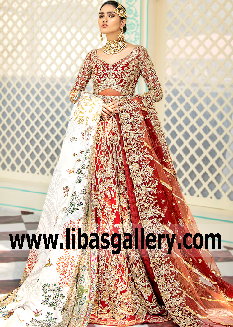 Maroon Allium Wedding Anarkali