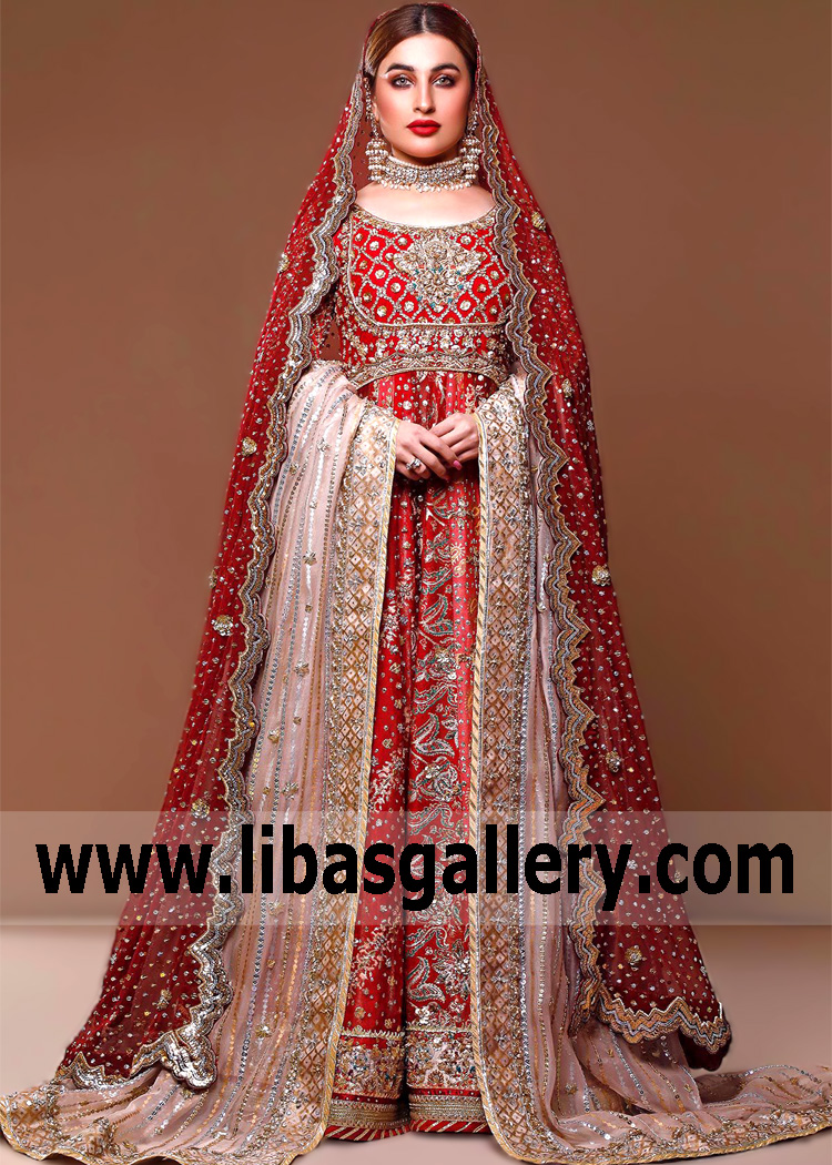 Indian Pakistani Bridal Pishwas USA Deerfield Illinois Annus Abrar Bridal Wear for Wedding