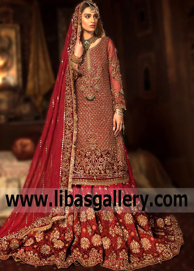 Traditional Red Bridal Dresses UK USA Canada Buy Latest Wedding Bridal ...