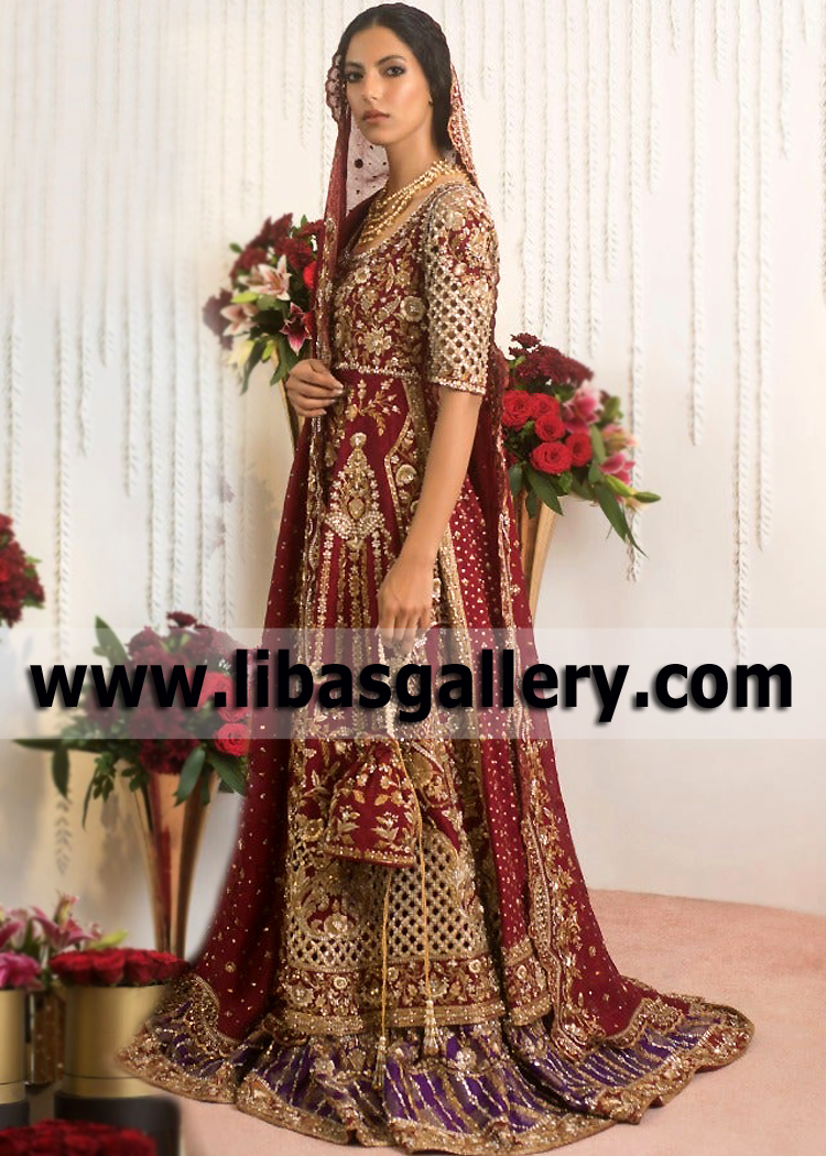 Rosewood Iowa Bridal Gharara for Glamorous Brides