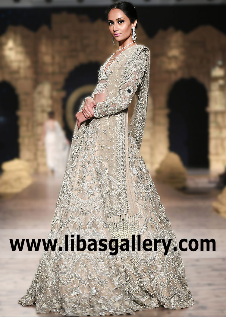 Blond Avrora Walima Bridal Lehenga