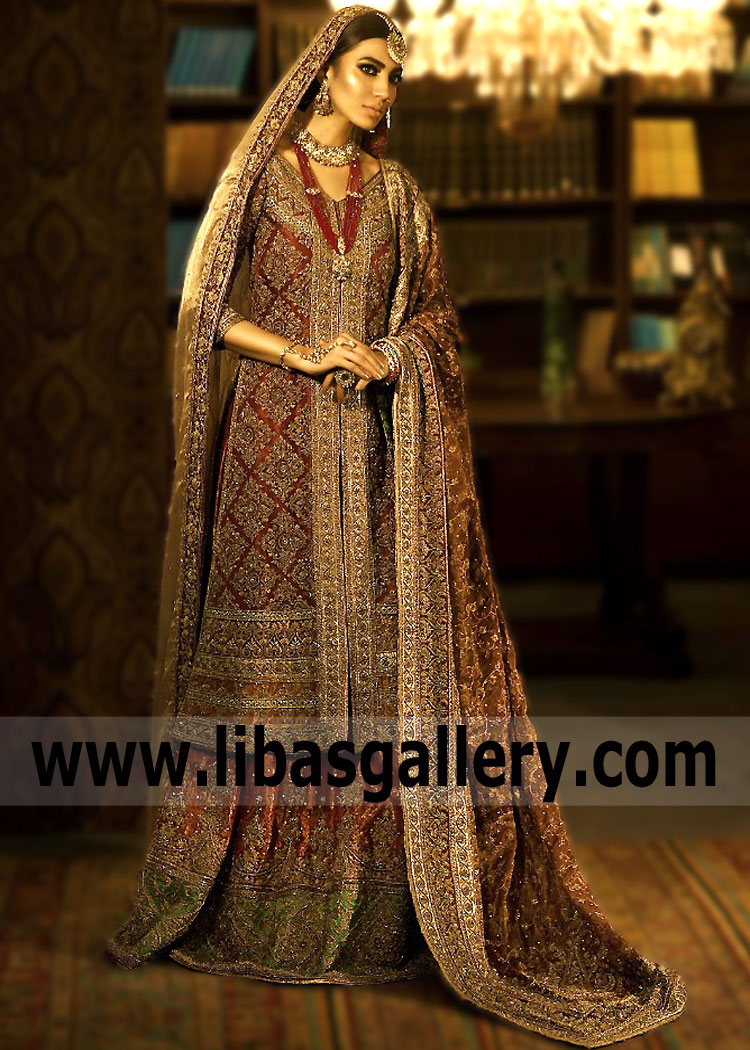 Latest Bridal Collection Mehdi Traditional Bridal Lehenga San Francisco CA USA Pakistani Bridal Lehenga