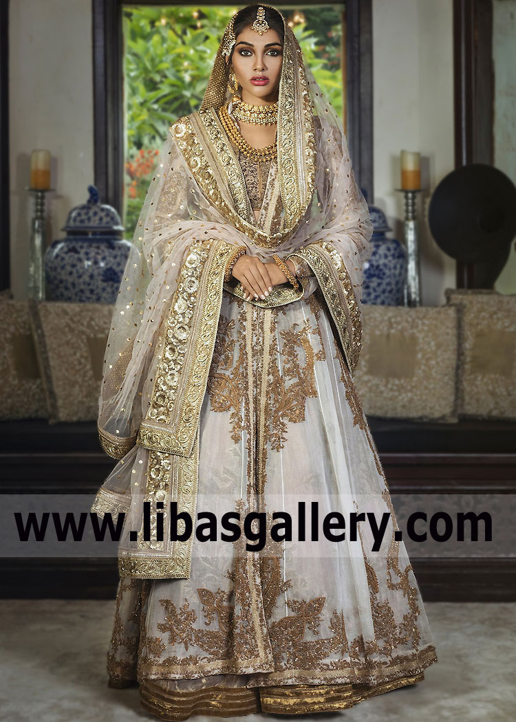 White Bridal Gown HSY Studio Embroidered Bridal Gown Newcastle London ...