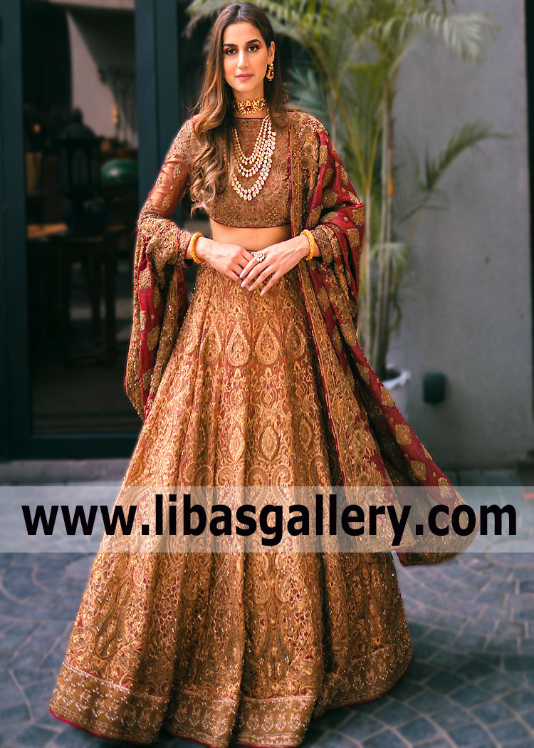 HSY Bridal Lehenga UK USA Canada Australia Buy Hassan Sheheryar Yasin Designer Indian Lehenga Choli