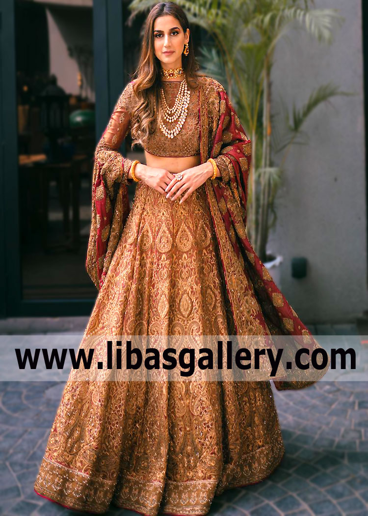 Fallow Carmine Lunaria Indian Lehenga Choli