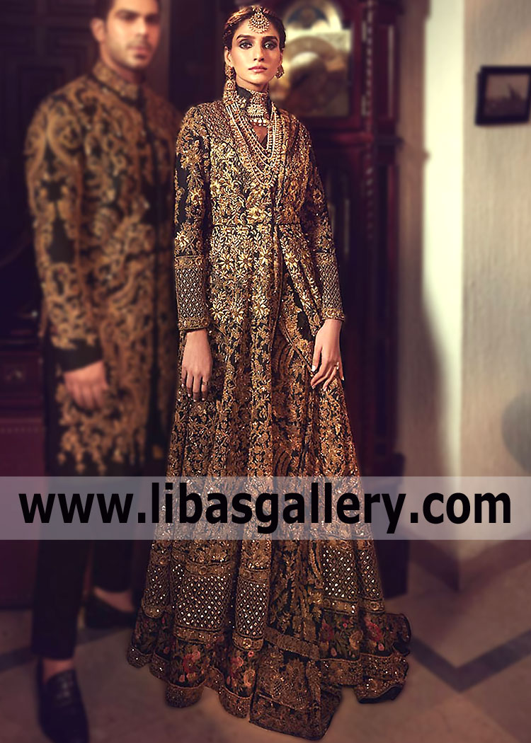 Hsy Hassan Sheheryar Yasin Reception Gown Uk Usa Canada Australia Black Reception Dresses Shop 3261