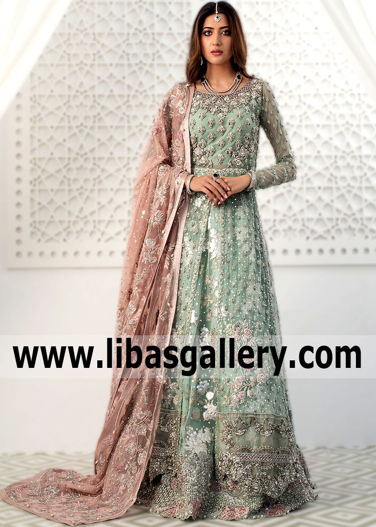 Eton Blue Alsike Designer Bridal Wear