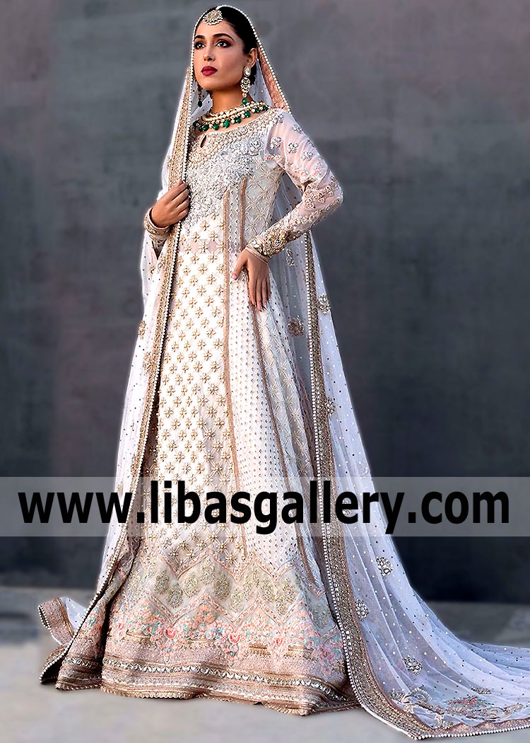 Latest Nikah Dresses Bridgeview Illinois IL USA Off White Nikah Bridal Dresses Pakistani Bridal Dresses