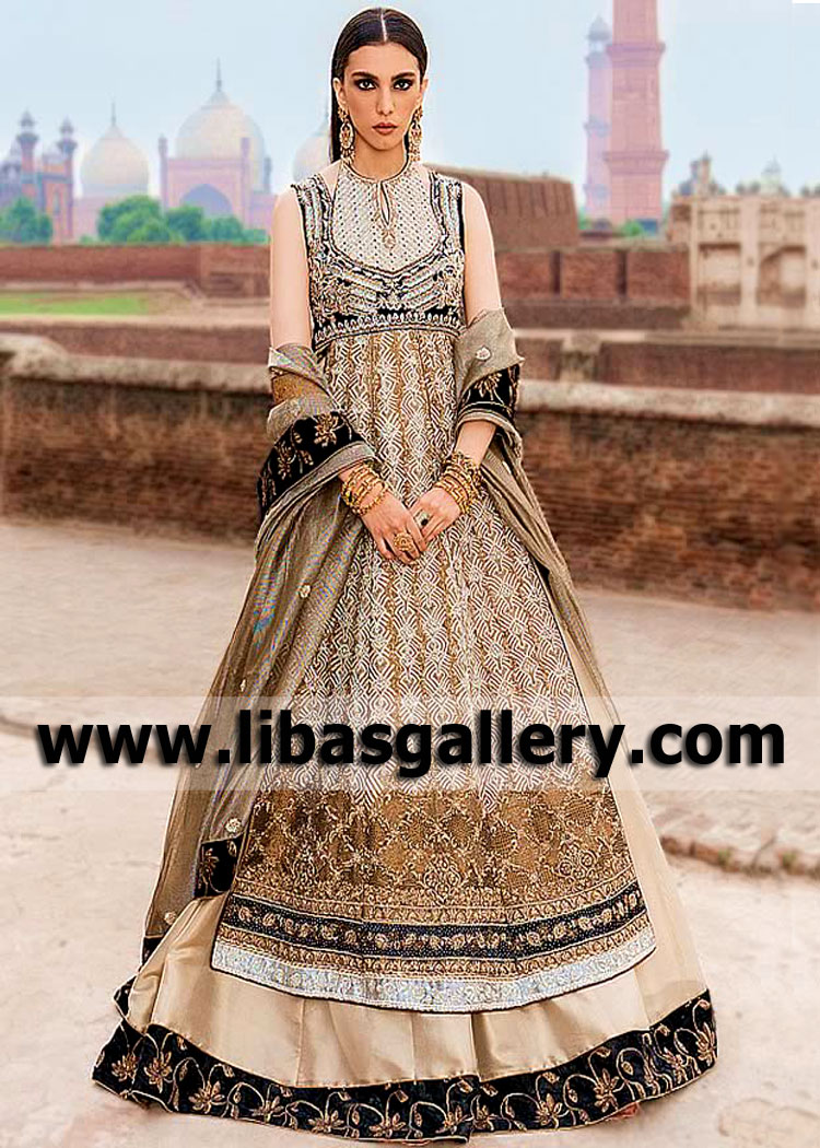 Pakistani Wedding Dresses Lehenga Designs Alexandria Virginia USA Lajwanti Anarkali Bridal Gown